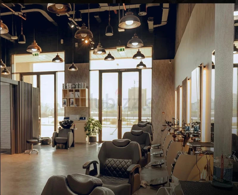A high-end barbershop for sale in a prime location in Dubai.
